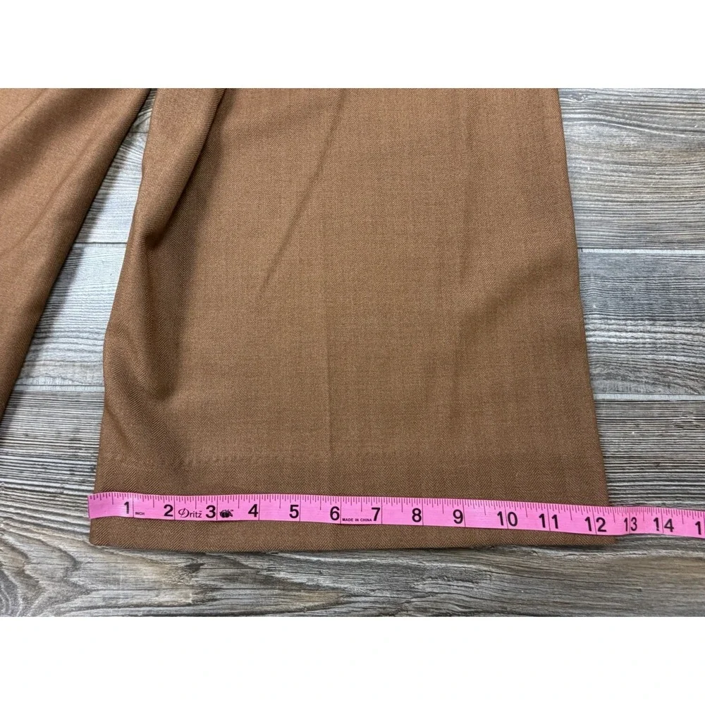 Banana Republic Rowan Brown Wide Leg Crop Pants Size 12 Officecore Careerwear
